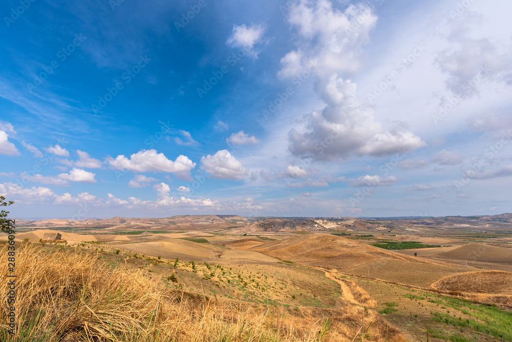 Wonderful Sicilian Scenery During a Cloudy Day, Mazzarino, Caltanissetta, Sicily, Italy, Europe Wonderful Sicilian Scenery During a Cloudy Day, Mazzarino, Caltanissetta, Sicily, Italy, Europe