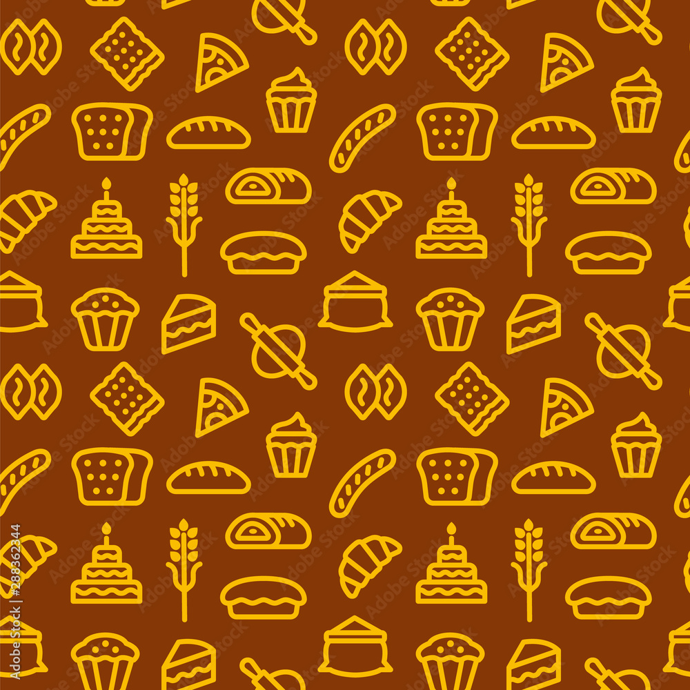 bakery seamless pattern