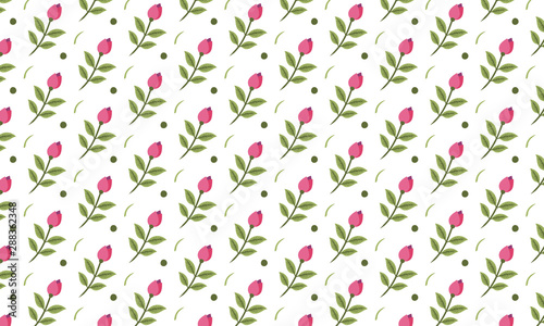 Pink Flower Pattern Background