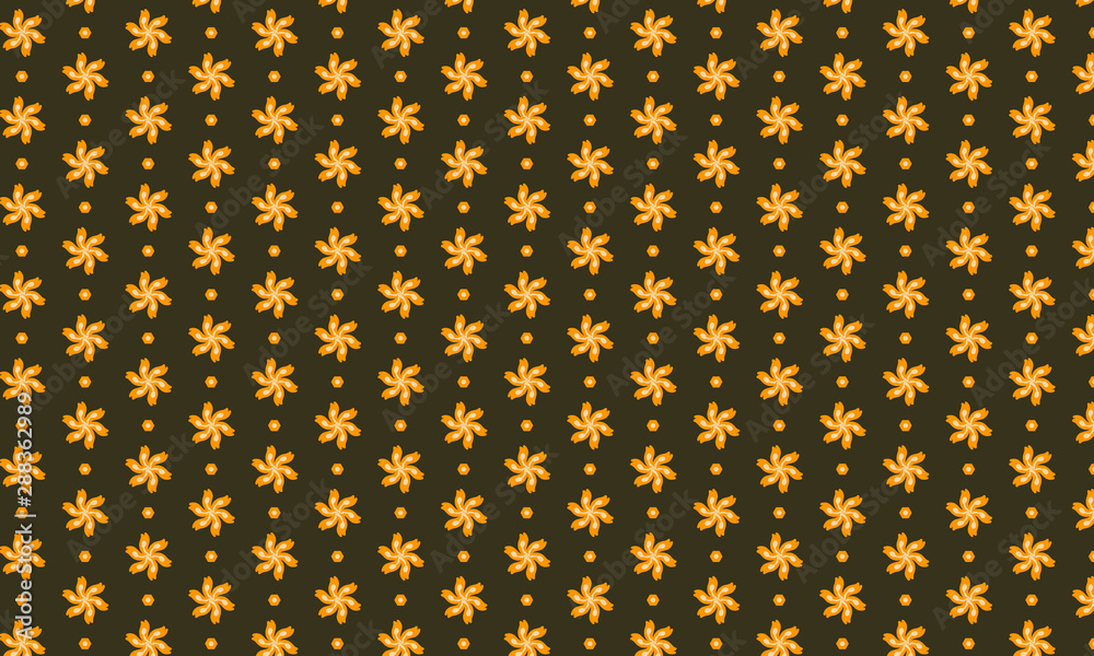 Orange Flower Seamless Pattern Background Orange Flower Seamless Pattern Background