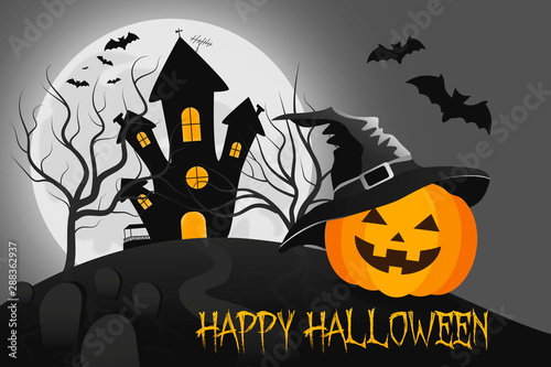 Obraz na płótnie Happy Halloween w salonie