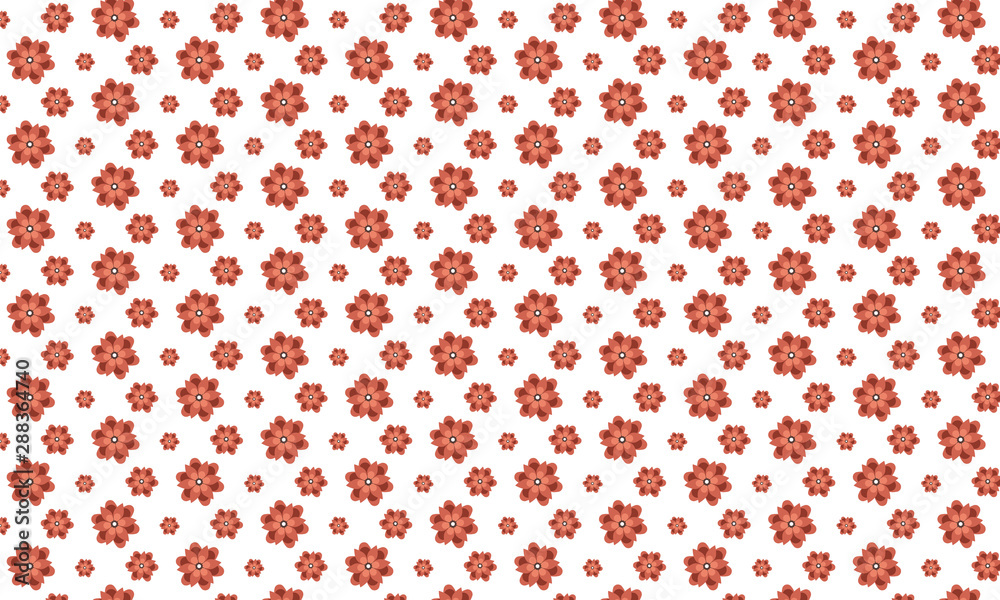 Orange Flower Seamless Pattern Background Orange Flower Seamless Pattern Background