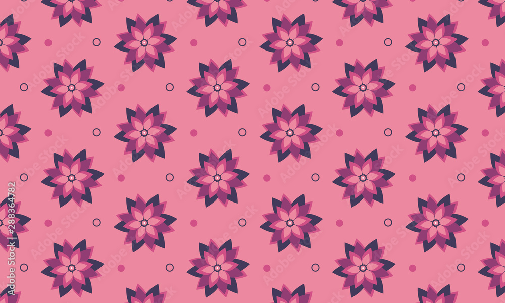 Pink Color Flower Pattern Background Pink Color Flower Pattern Background