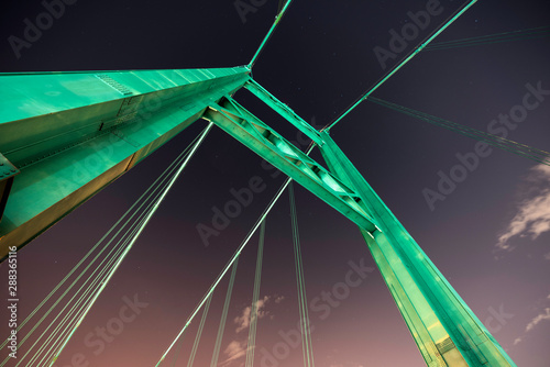 Night view of suspension to...