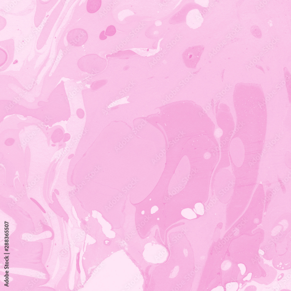 Pink marble ink paper textures on the white background. Chaotic abstract organic design.	
