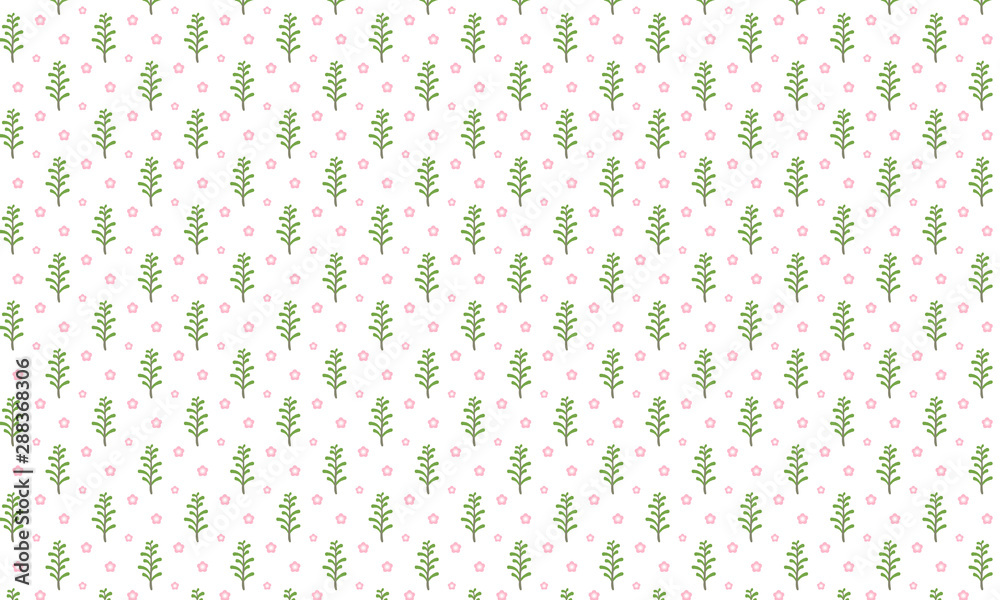 Green Nierembergia Leaves Pattern Background