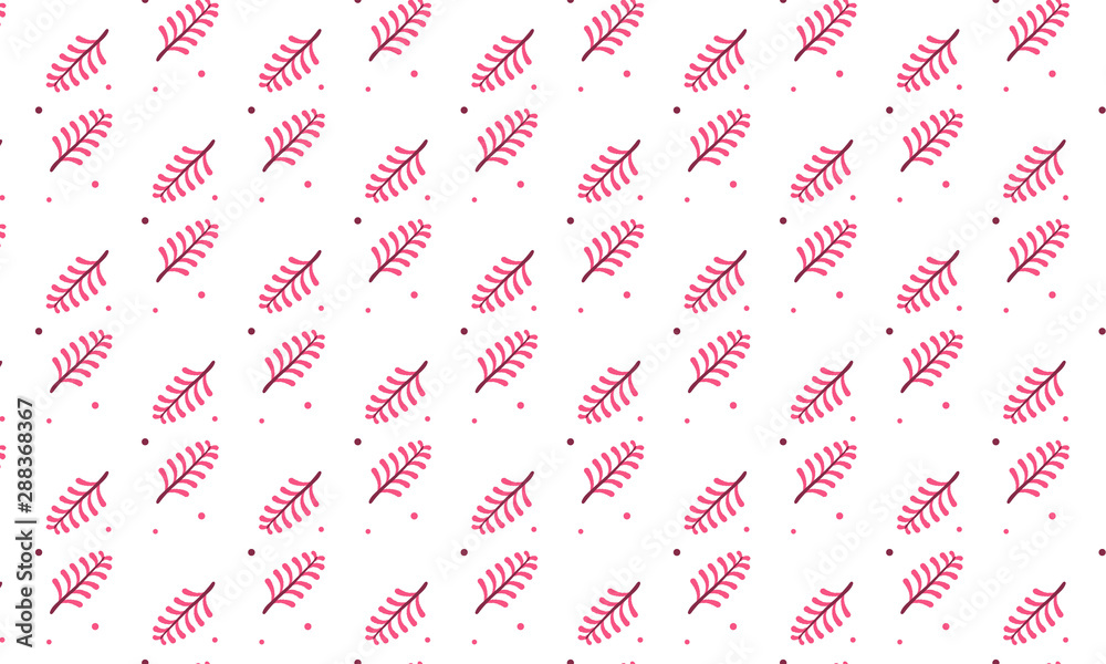 Red Mazus Leaves with Dots Pattern Background Red Mazus Leaves with Dots Pattern Background