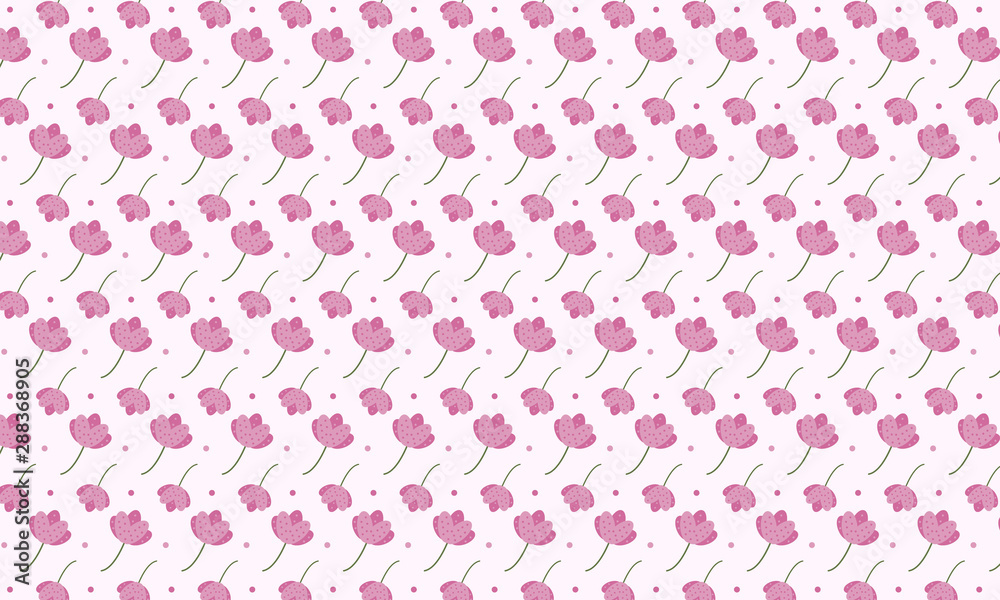 Pink Cape Primrose Flower Pattern Background