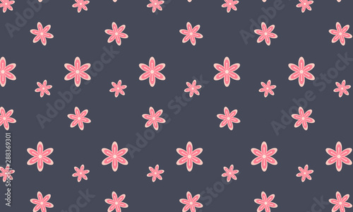Pink Mirabilis Flower Pattern Background