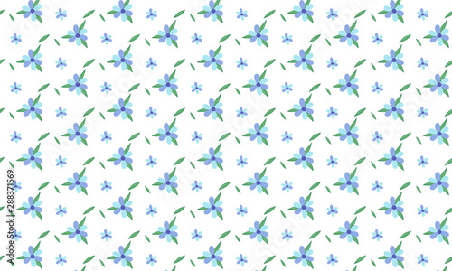 Clean Streptocarpus Flower Pattern Background © VectoPro