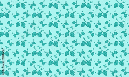 Lite Jade Green Background and Allium Flower with Branch Pattern Background