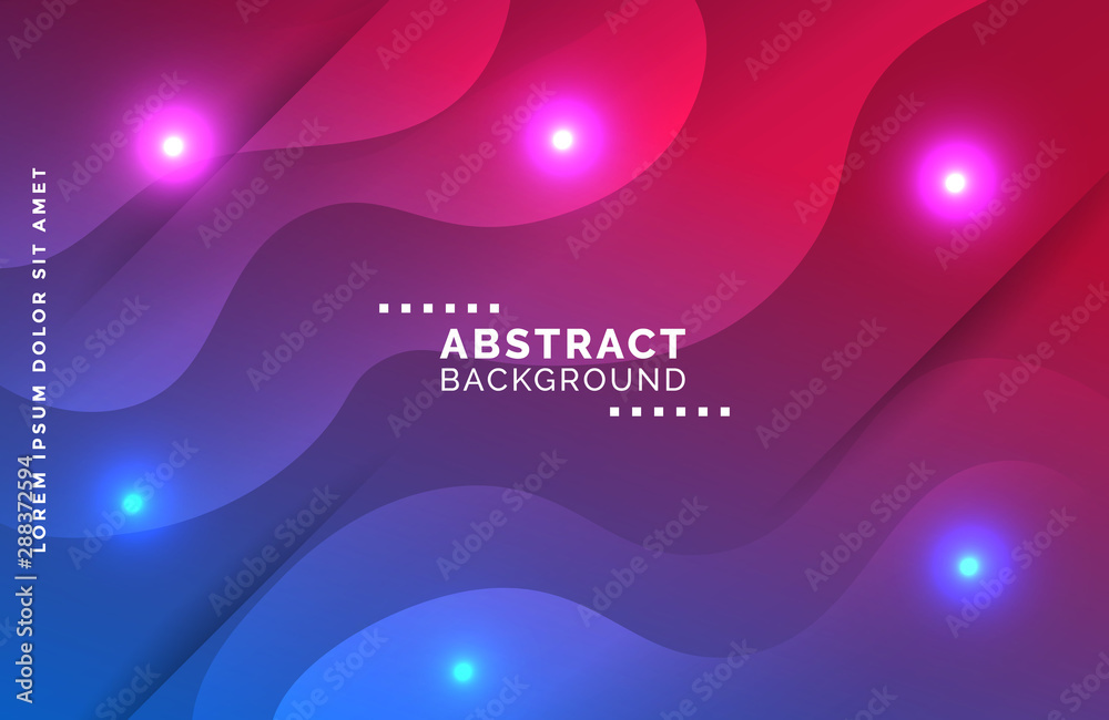 Abstract liquid background with vibrant gradient color. Abstract liquid shapes composition. Eps10 vector.
