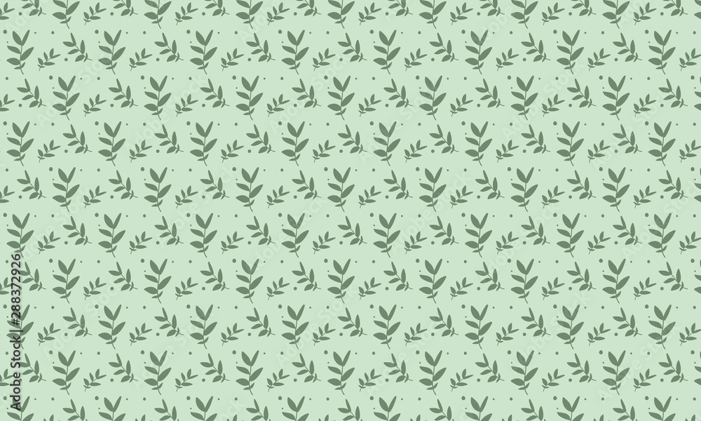Light Green Background Green Curve Elder Leaves with dots Pattern Background Light Green Background Green Curve Elder Leaves with dots Pattern Background