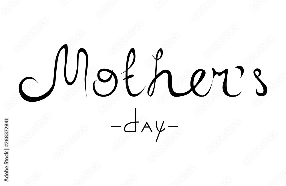Mothers Day hand lettering design. Calligraphy vector text