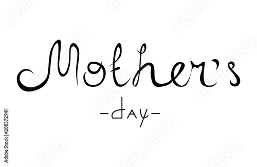 Mothers Day hand lettering design. Calligraphy vector text