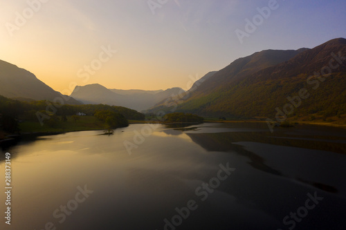 Sunrise over Crummock Water in the English Lake District