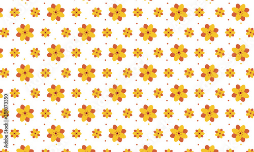 Yellow Flower Pattern Background 