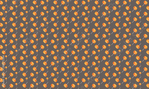 Orange Flower Pattern With Background