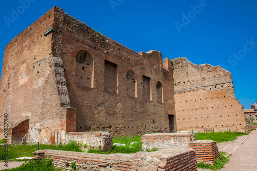 Canvas Print Ancient ruins of the Domus Augustana on Palatine Hill in Rome