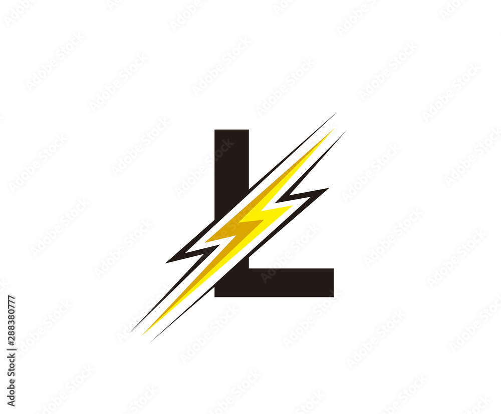 Flash L Letter Logo, Electrical Bolt Logo Vector Flash L Letter Logo, Electrical Bolt Logo Vector