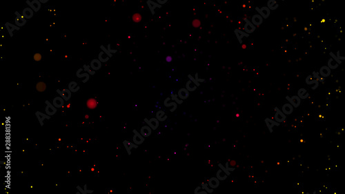 Nano-technology, flowing 3d particles. Futuristic render background.