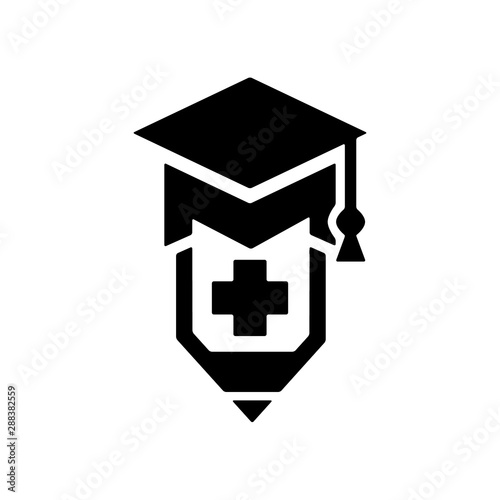 Learn/education medical or medical academic icon or logo design vector