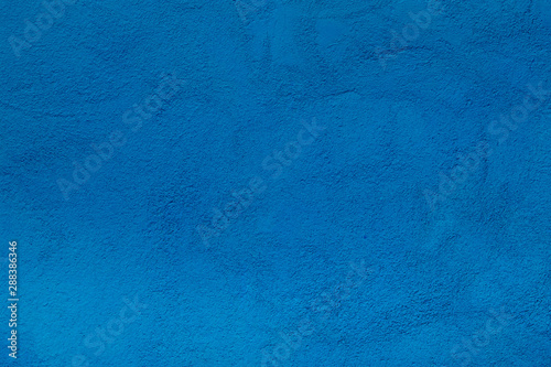 background wall with putty painted blue texture surface