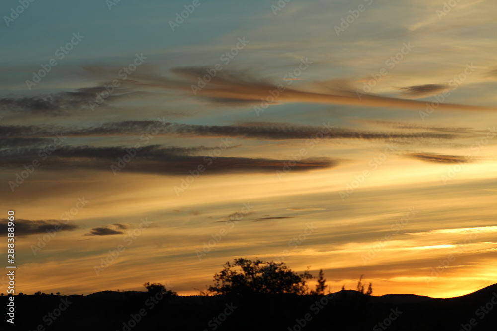 Golden Sunset in the Western U.S.