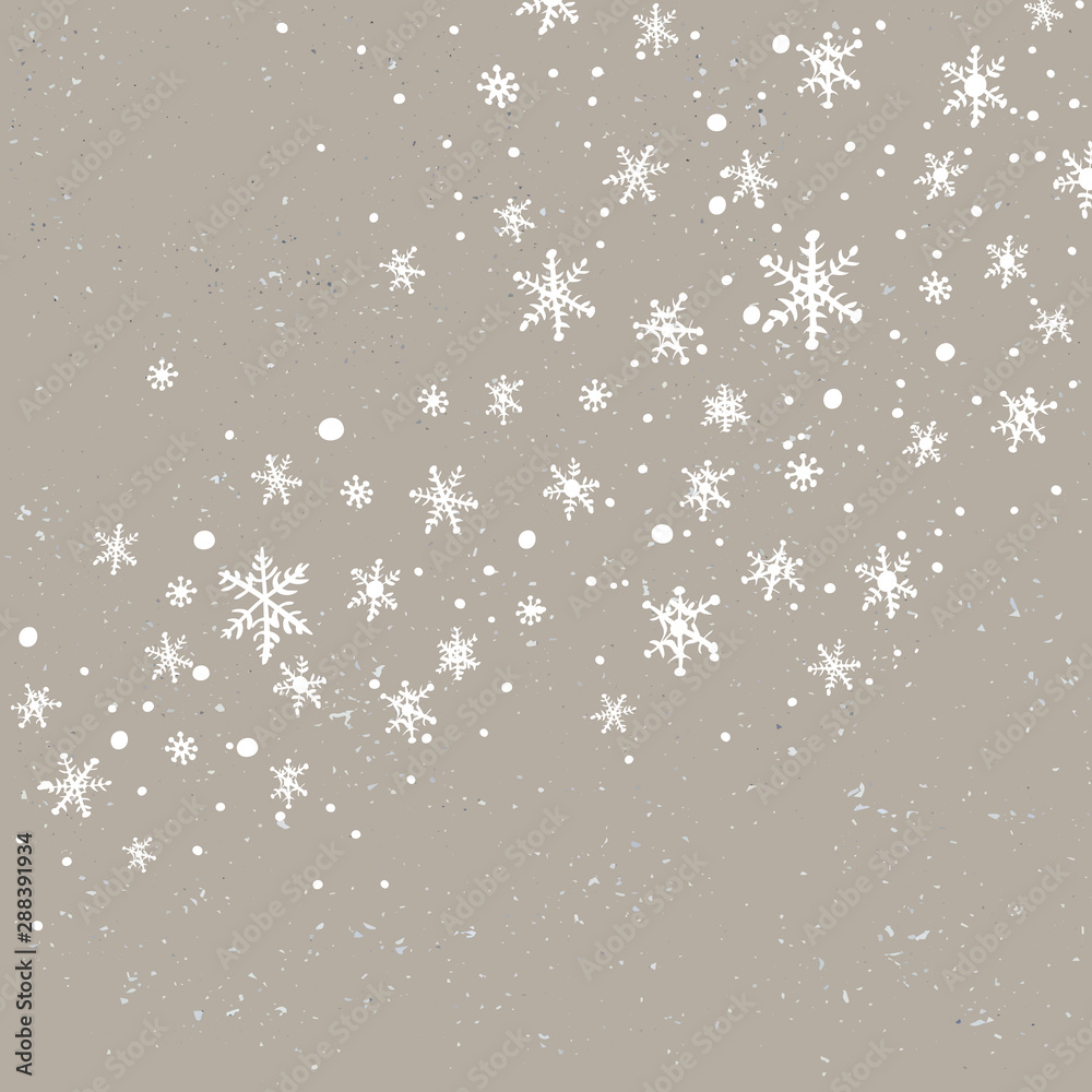 Vector winter background with hand drawn snow and snowflakes. Vector winter background with hand drawn snow and snowflakes.