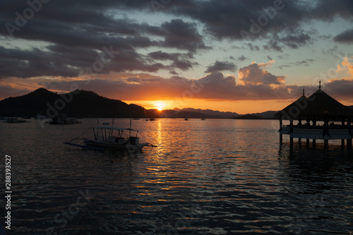 Sunset in El Nido and Bacuit Archipelago,Philippines