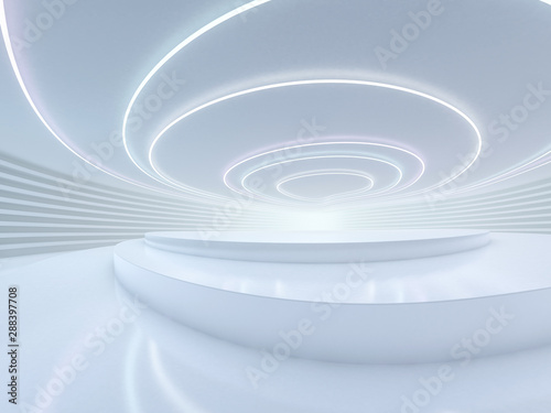 Abstract modern architecture background. 3D