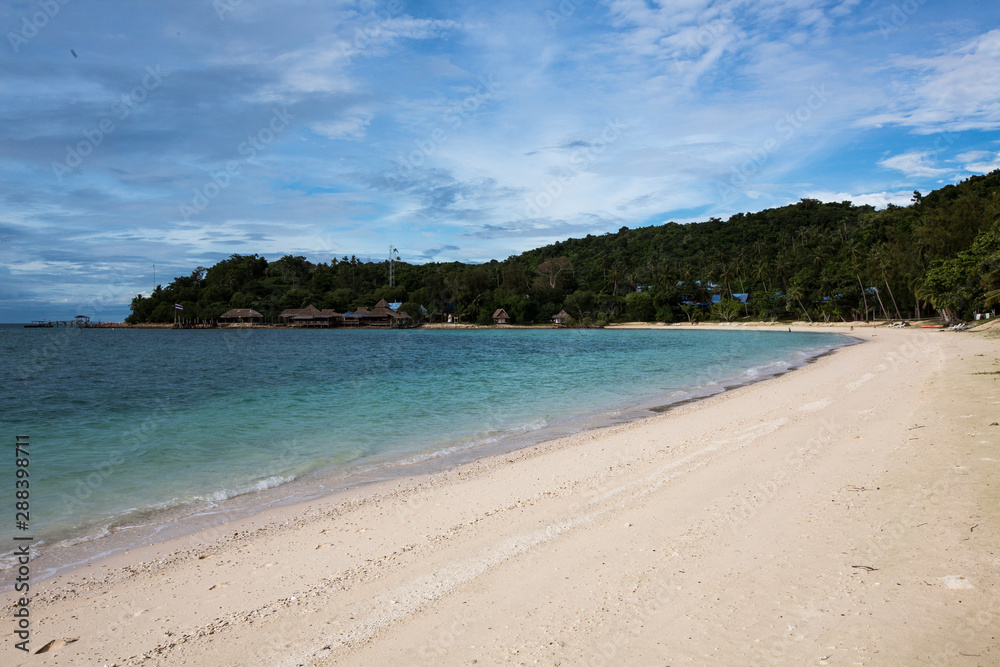 The beach Koh Talu Island Thailand on a cloudy day The beach Koh Talu Island Thailand on a cloudy day