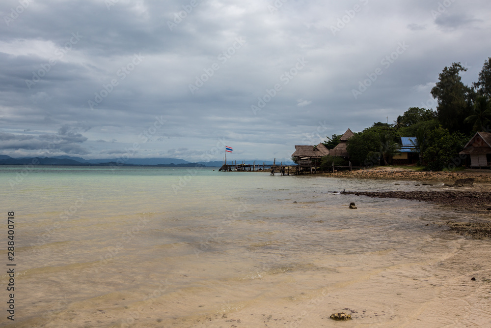 The shore of a resort in Koh Talu Island Thailand The shore of a resort in Koh Talu Island Thailand