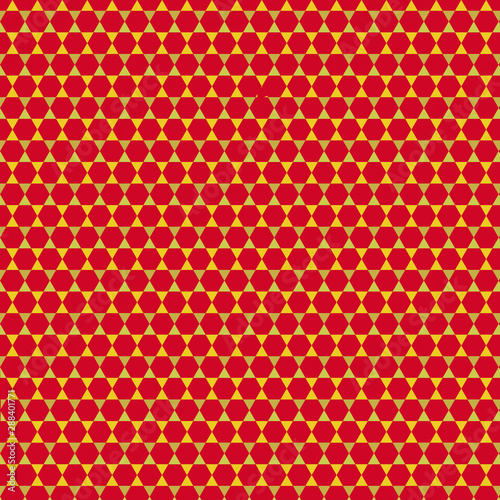 Red background with yellow pattern