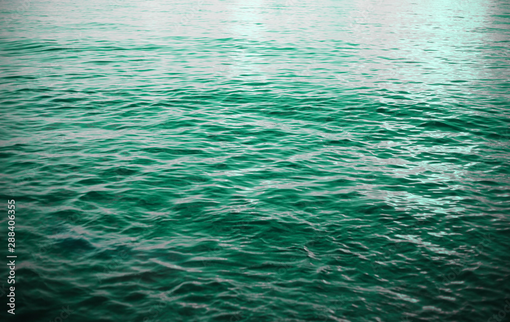 Obraz premium Ocean, sea water calm waves close up. Water surface background