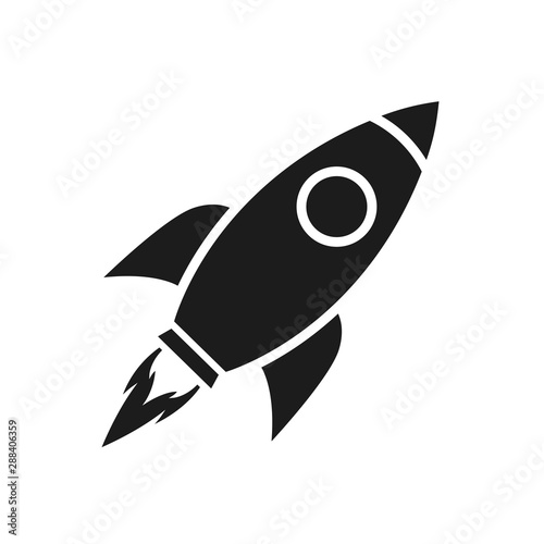 Space ship icon, rocket sign – stock vector