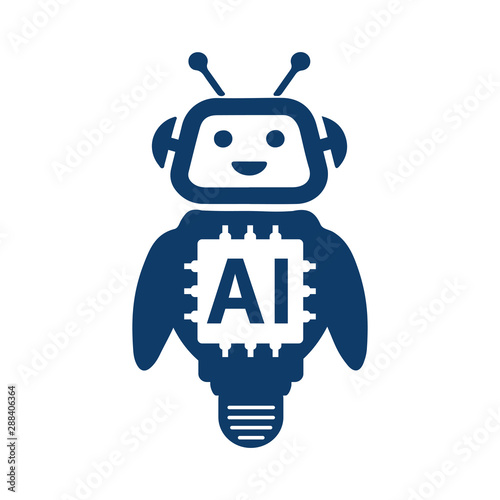 AI Artificial intelligence technology cartoon robot – for stock