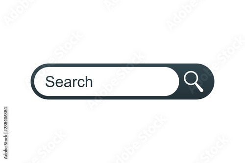 Search bar web page internet browser button, search box template isolated – vector for stock