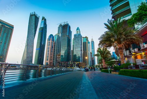 Dubai Marina sunset, United Arab Emirates © Ioan Panaite