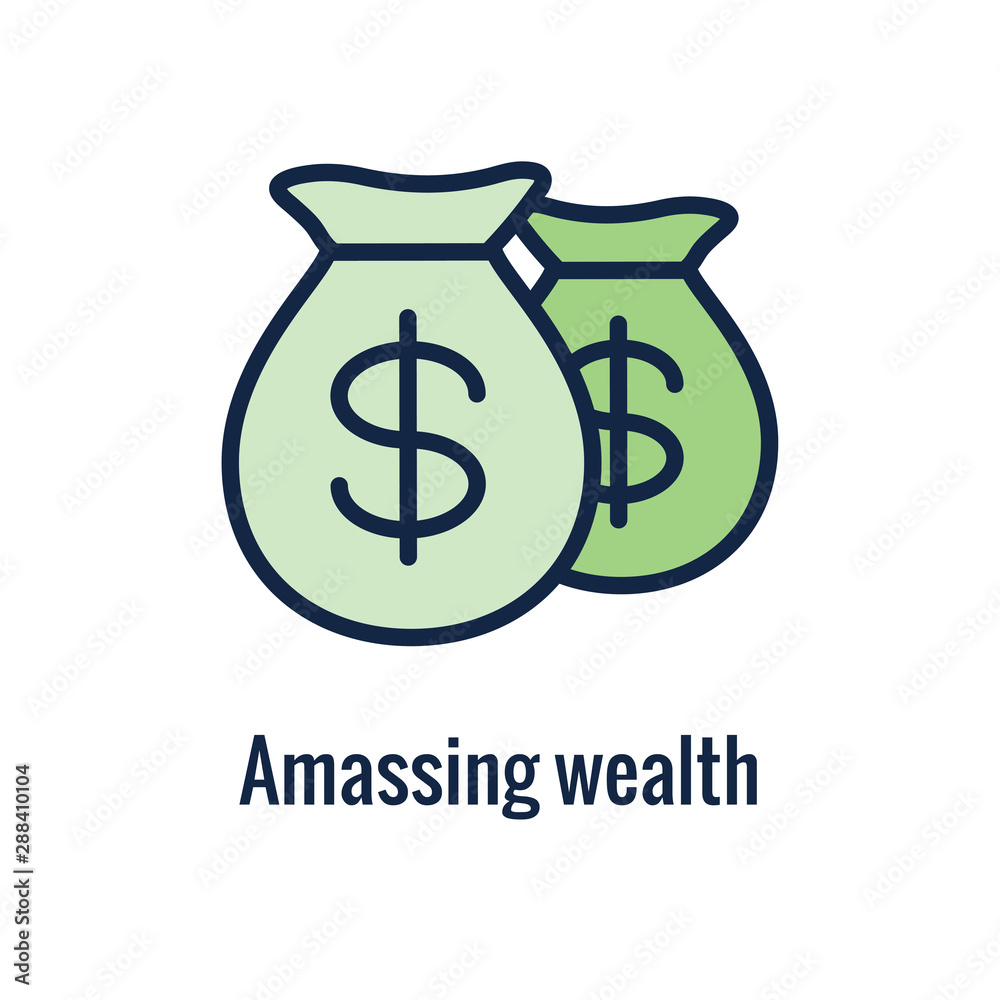 Retirement Savings Icon with retiring & monetary images Retirement Savings Icon with retiring & monetary images