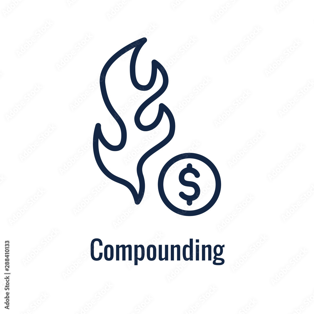 Retirement Savings Icon with retiring & monetary images Retirement Savings Icon with retiring & monetary images