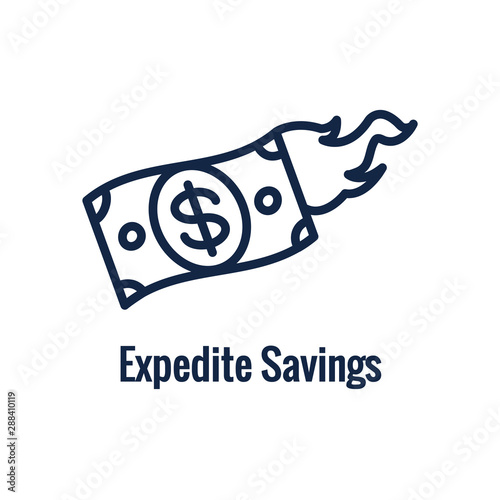 Retirement Savings Icon with retiring & monetary images