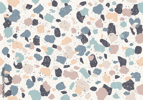 Colorful pattern with terrazzo texture
