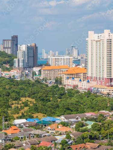 Aerial view of Jomtien, Pattaya, Thailand