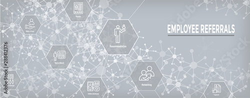 Employee Referrals Icon Set & Web Header Banner