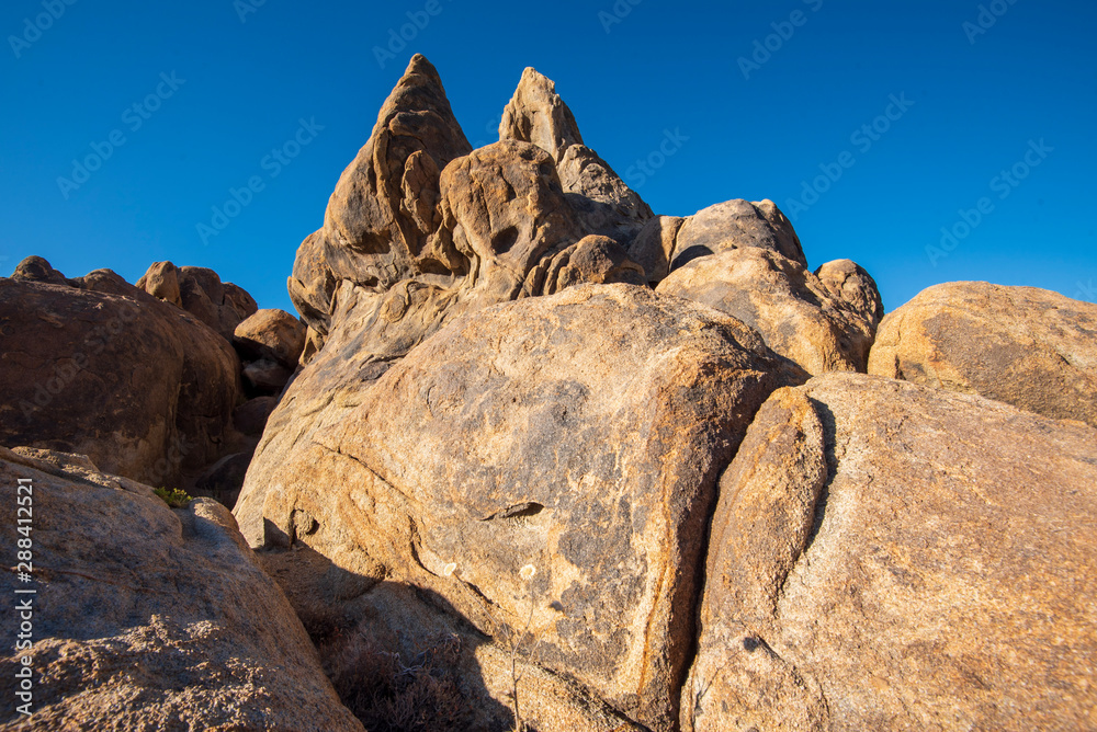 western rock formations California desert
