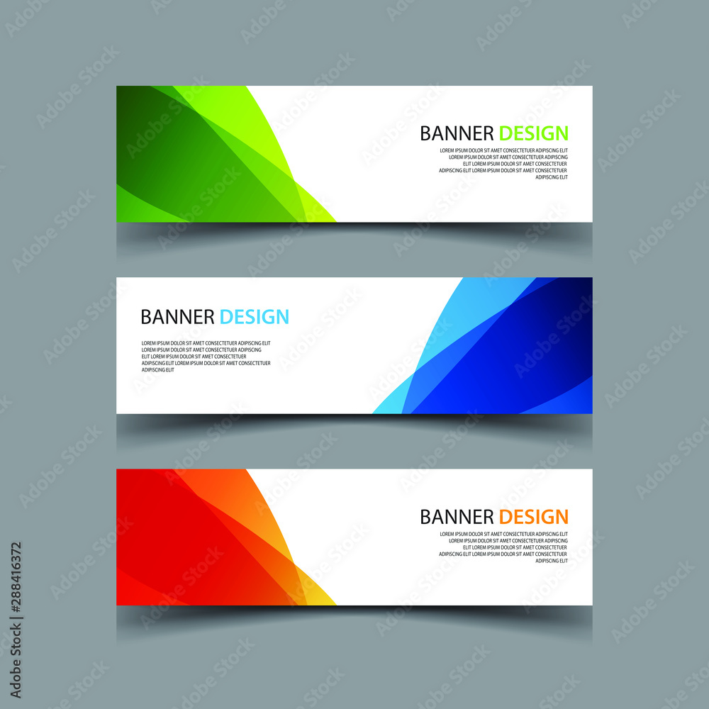 Naklejka premium Vector Abstract design banner web template