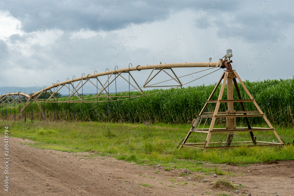 Beautiful view of the agriculture irrigation system Beautiful view of the agriculture irrigation system