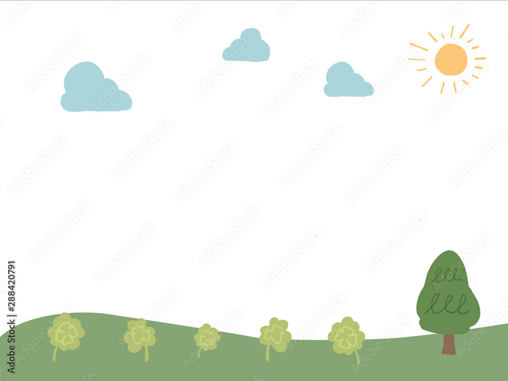 クローバーの生える平原