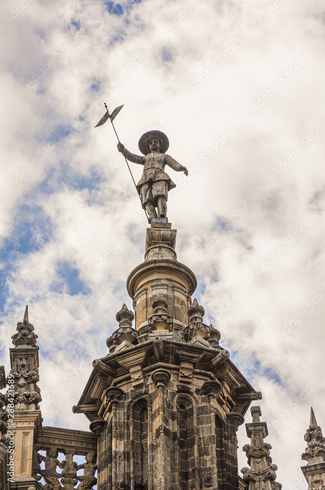 Gothic facade of Astorga Cathedral, in the province of Leon, Spain.. Gothic facade of Astorga Cathedral, in the province of Leon, Spain..